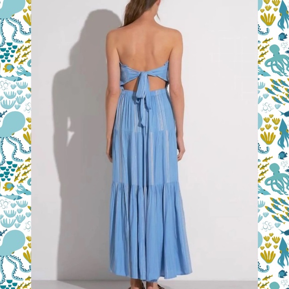 Elan Blue Lagoon Maxi Dress 🩷NWT SIZE MED Casual Chic Resort - Picture 2 of 3